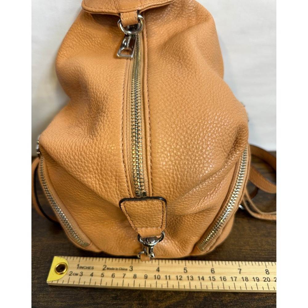 Rebecca Minkoff Backpack Purse Pebbled Leather Silver Hardware Fringe Tassel Bag - Picture 13 of 16